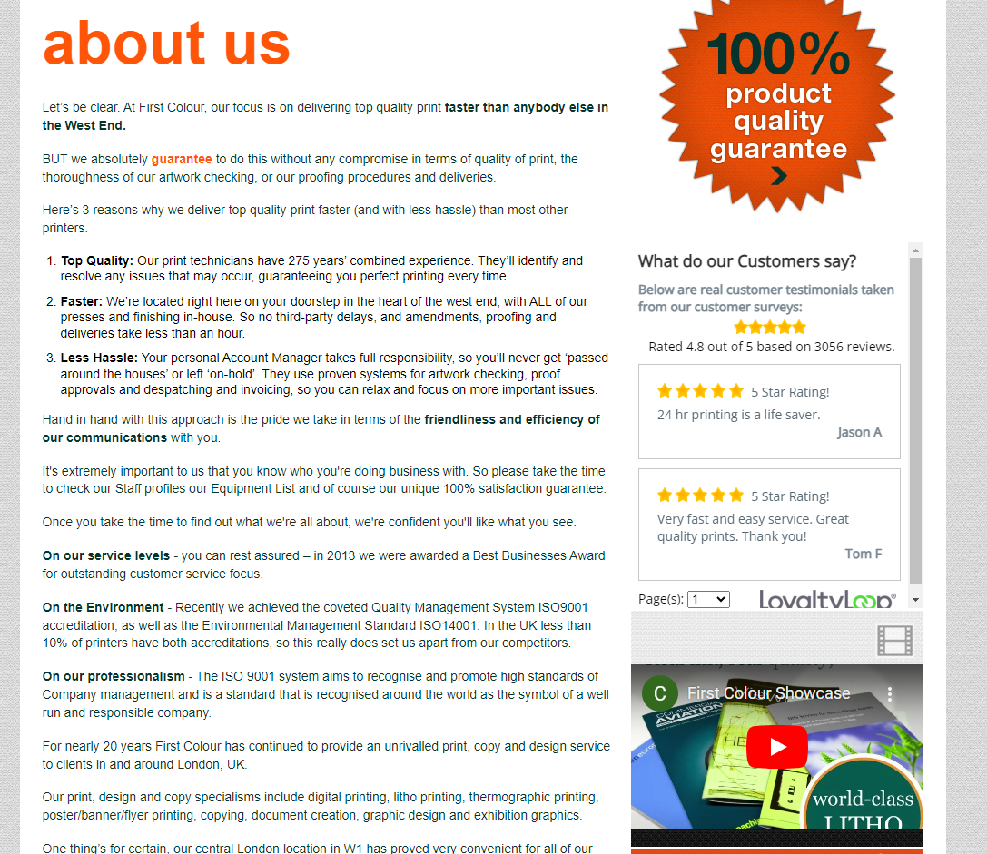 Example first website/ About us